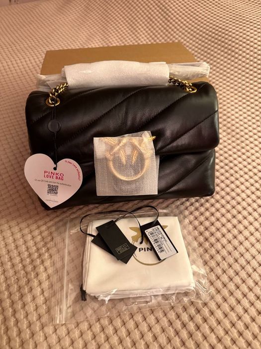NOWA! Torebka PINKO One Love Puff Czarna