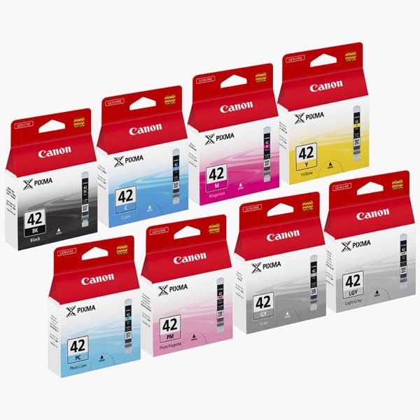 Zestaw tuszy CANON CLI-42 BK/GY/LGY/C/M/Y/PC/PM Multipack