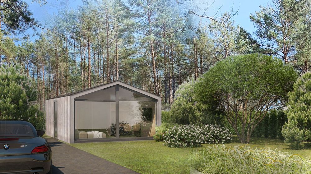 Domek modułowy letniskowy nowoczesna stodoła 35m2 bez pozwolenia