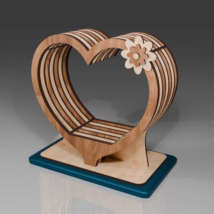 Porta velas em forma de coração