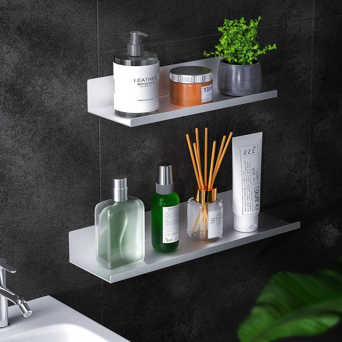 2X Półka Prysznicowa Łazienkowa Bez Wiercenia 30cm I 40cm Regał Ścienn