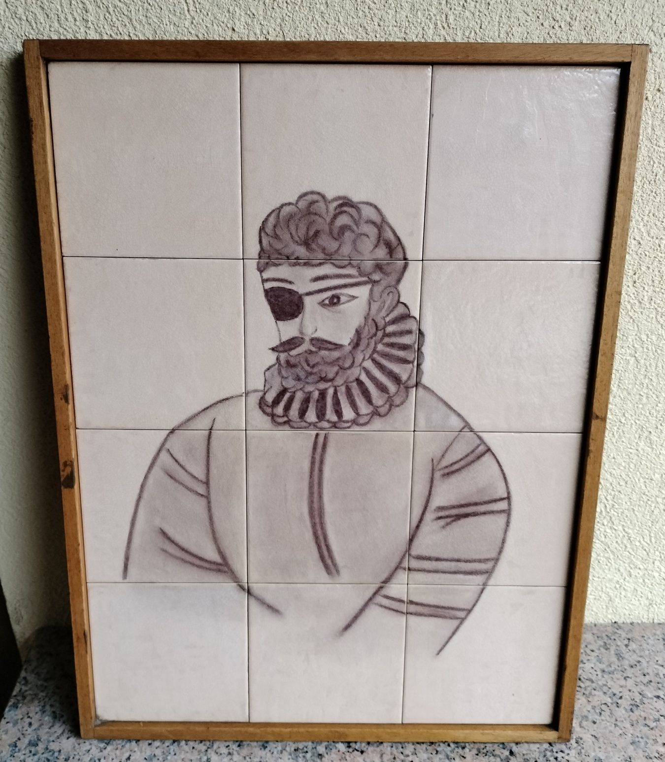 Quadro vintage em azulejo ( Luís de Camões )
