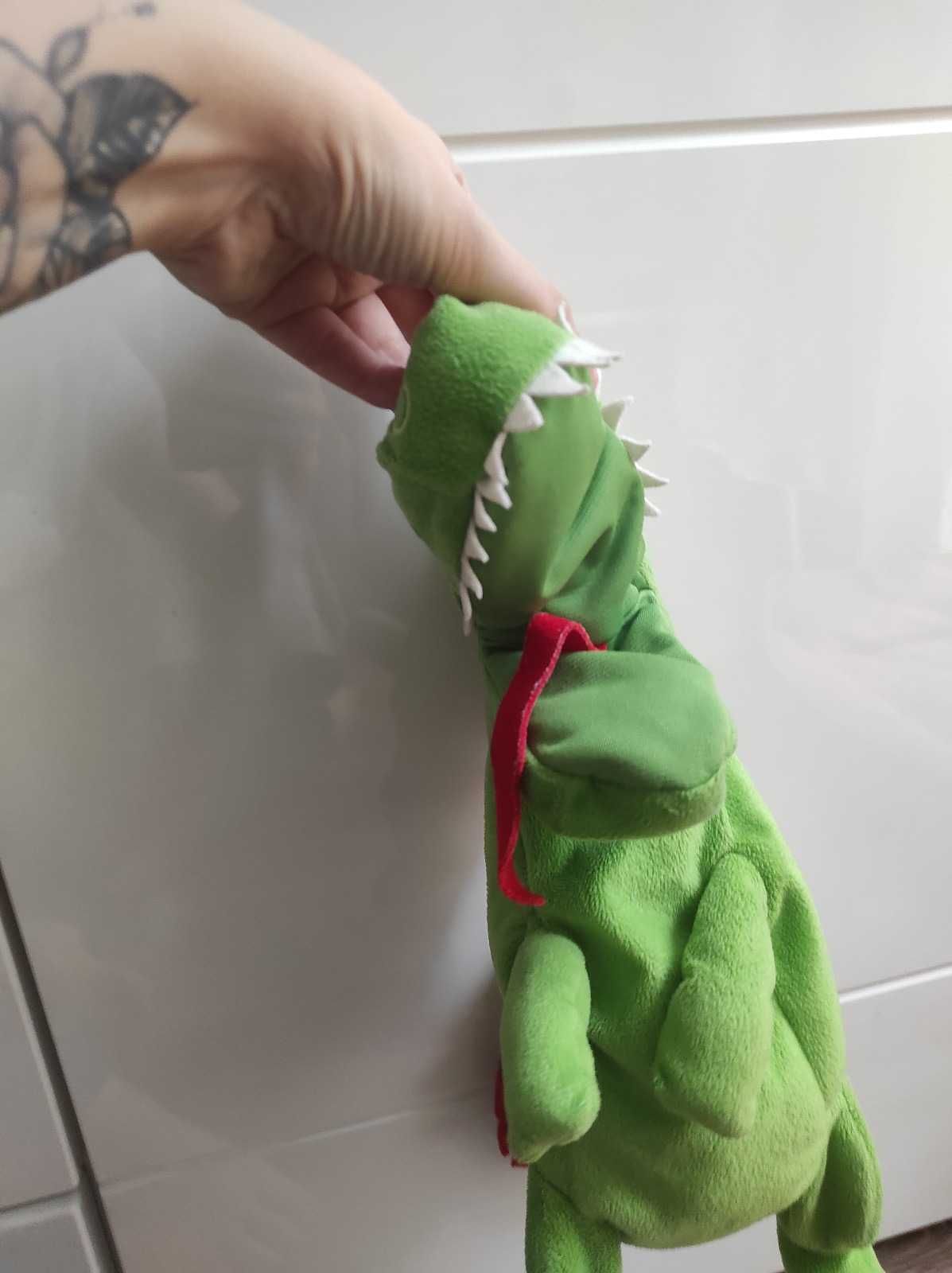 Pluszowy zielony smok IKEA Laskig pacynka zabawka maskotka dinozaur