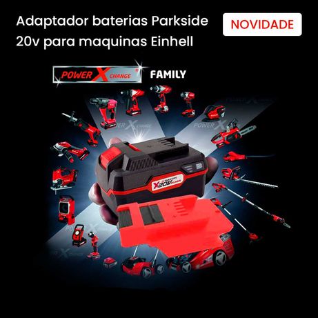 Adaptador baterias Parkside 20v para maquinas Einhell