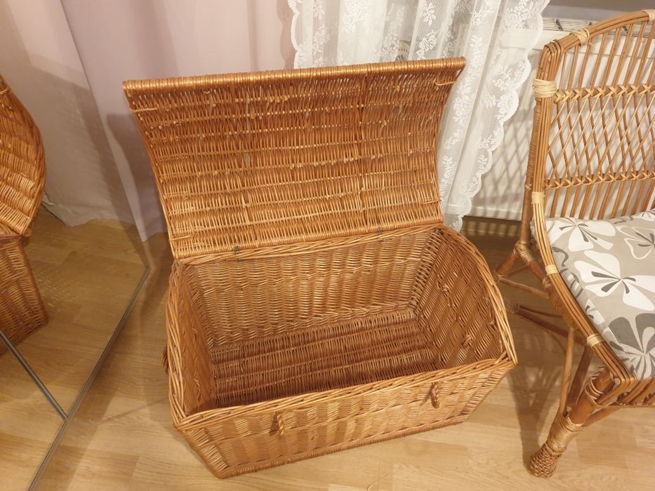 Kosz, skrzynia, kufer wiklinowy 45×85×45