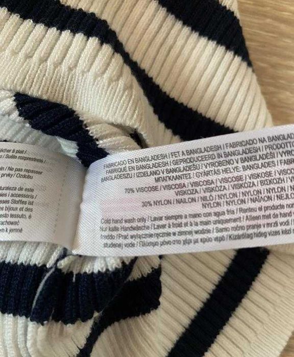 Лонгслів голів у смужку віскоза водолазка