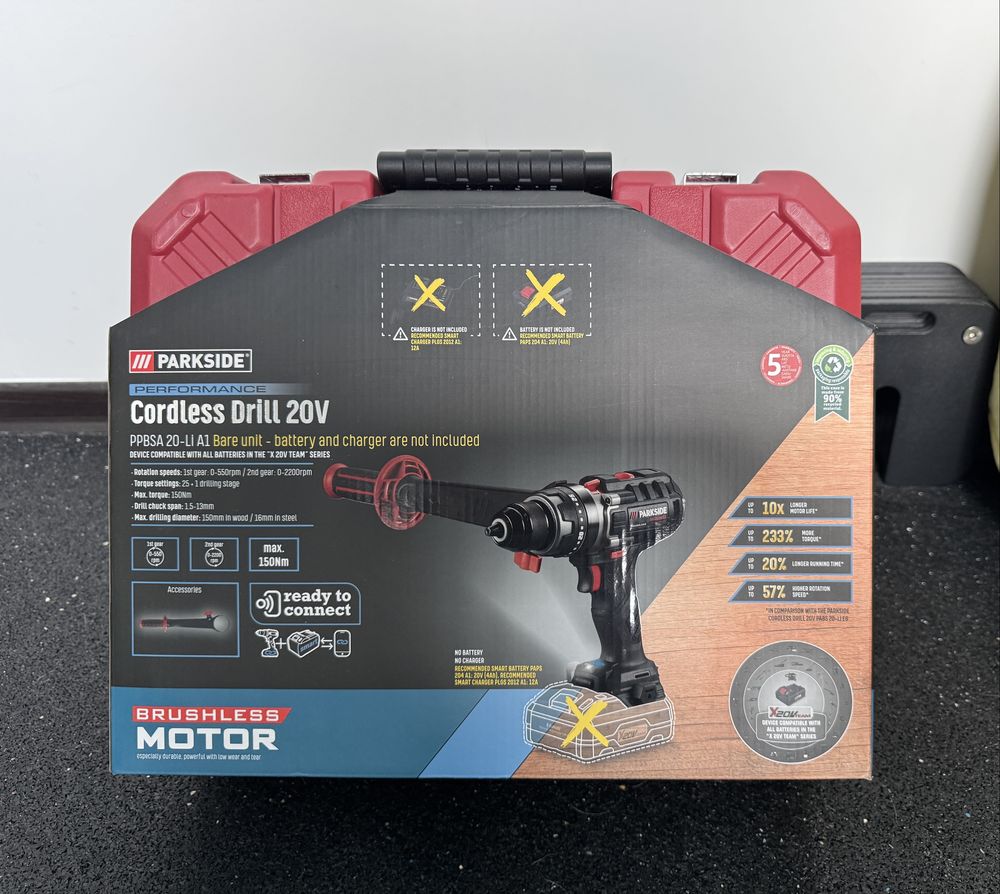 Parkside Performance wiertarko wkretarka PPBAS 20Li A1 150Nm NOWA