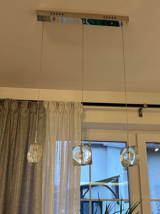 Żyrandol, lampa nad stół glamour