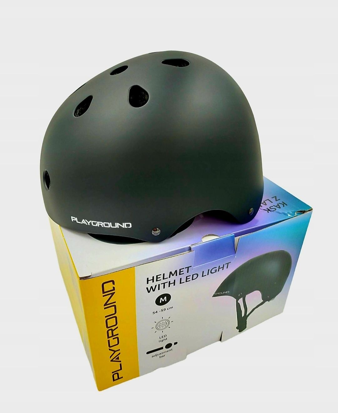 NOWY KASK  Lampka Led . Rozmiar M