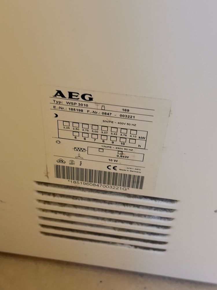 Piec akumlacyjny, dwufazowy, sprawny, Aeg