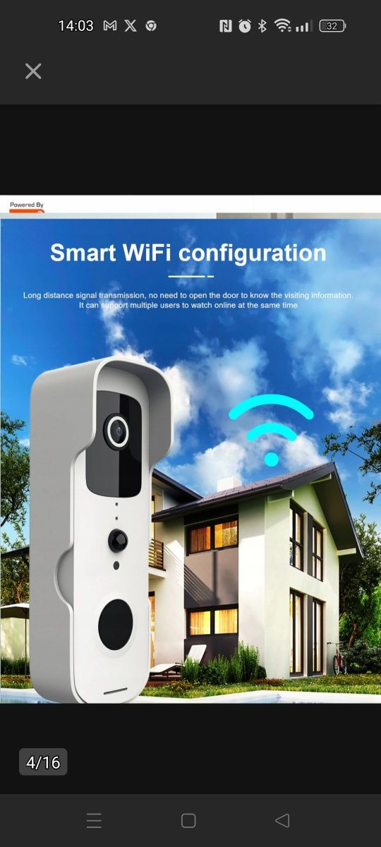 Wideodomofon WiFi camera 2MPX DOMOFON TUYA SMART