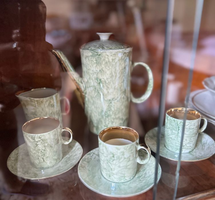 Zastawa MILO PRL Vintage Karolina Serwis do kawy A. Sadulsk PORCELANA