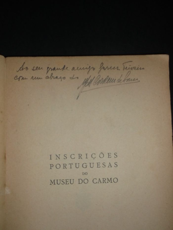 Sousa (J.M.Cordeiro);Inscrições Portuguesas do Museu do Carmo