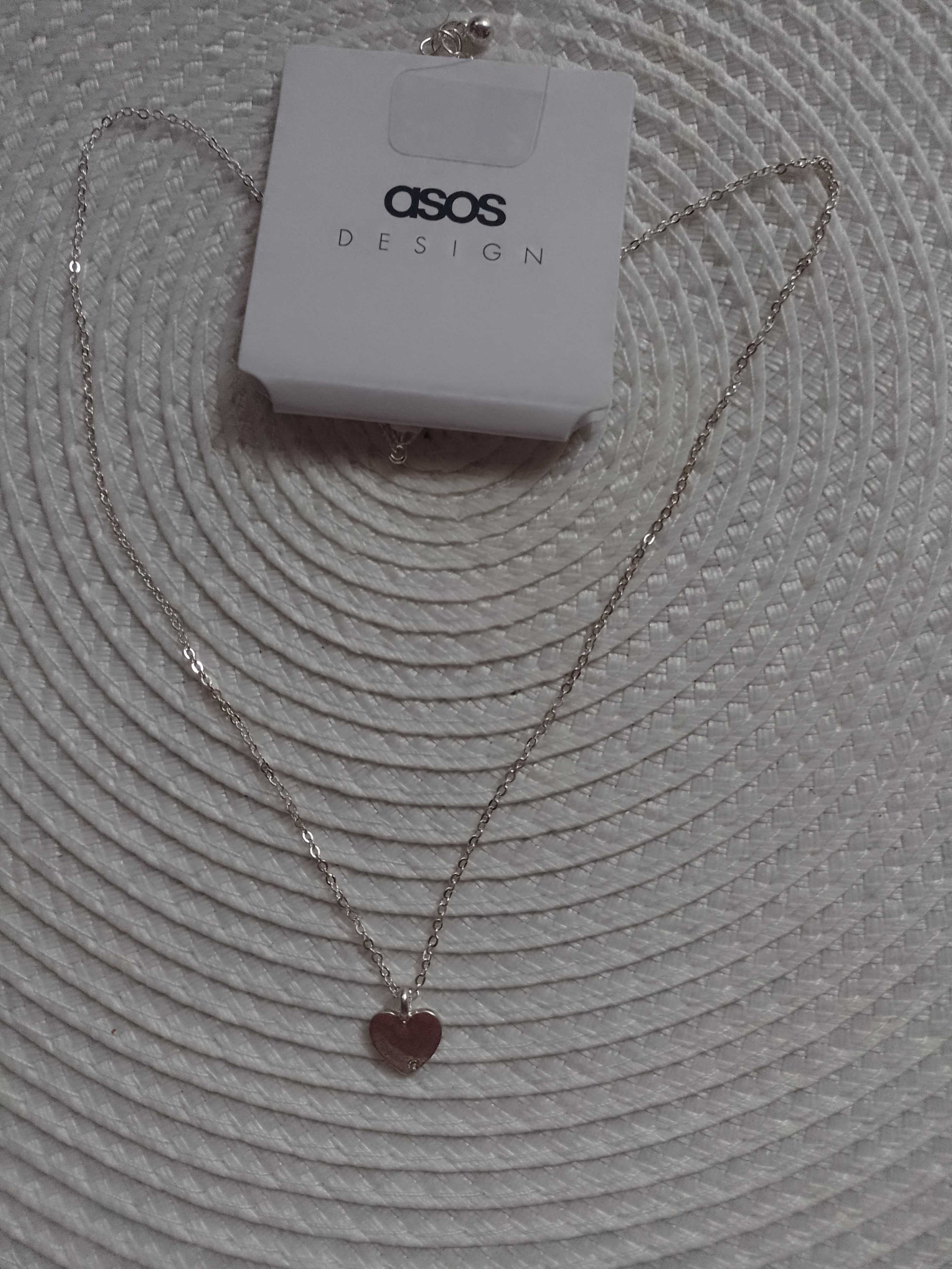 ASOS/Ekskluzywny łańcuszek z ozdobną zawieszką , serce, NOWY