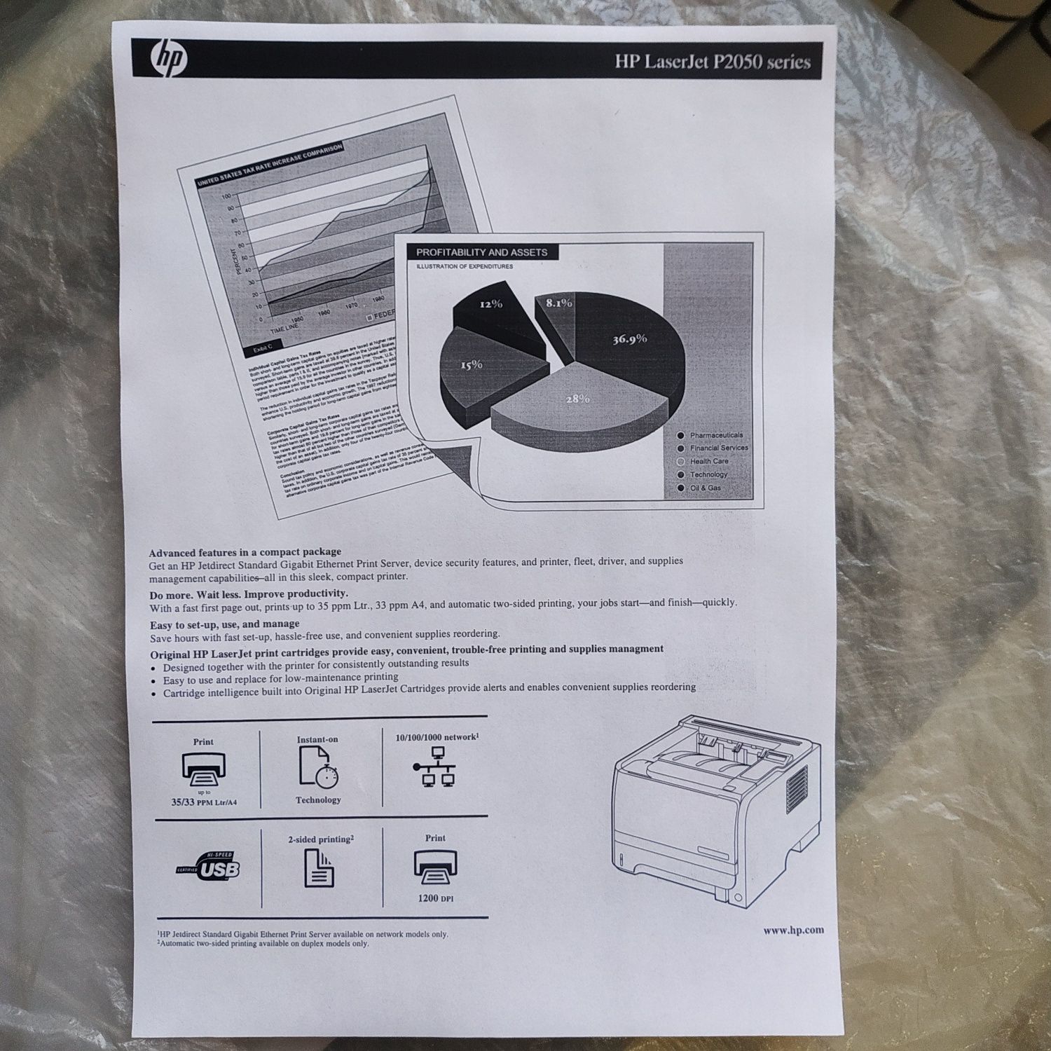 HP P2055. 12 мес.гарантия. Лазерный принтер офис учёба.