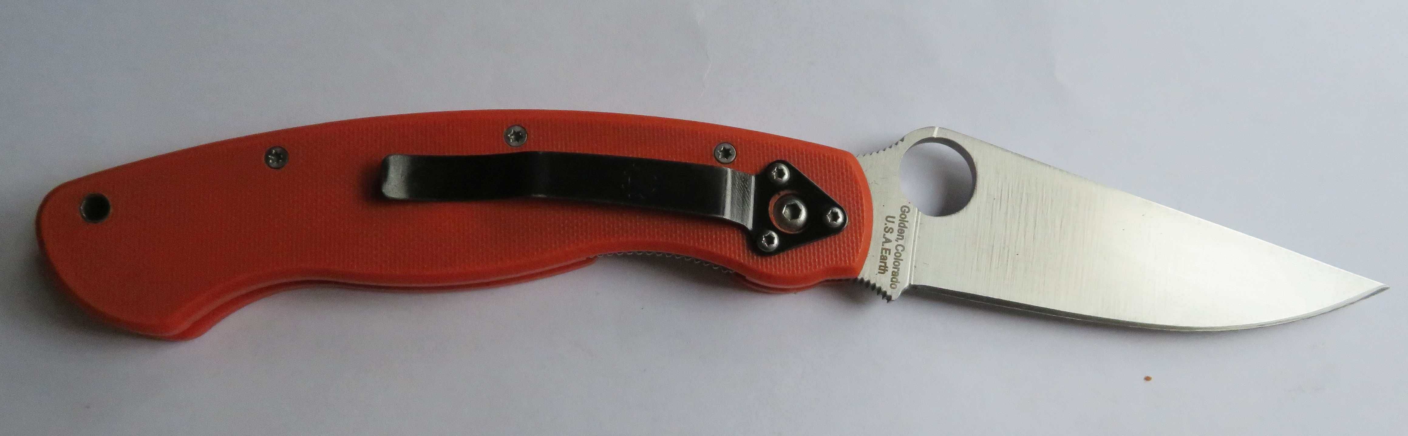nóż składany Spyderco Military pomarańczowy