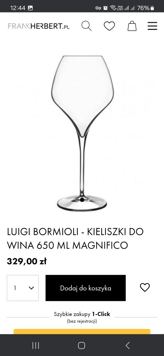 Eleganckie kieliszki - wino, aperol. Magnifico, kryształ do zmywarki!