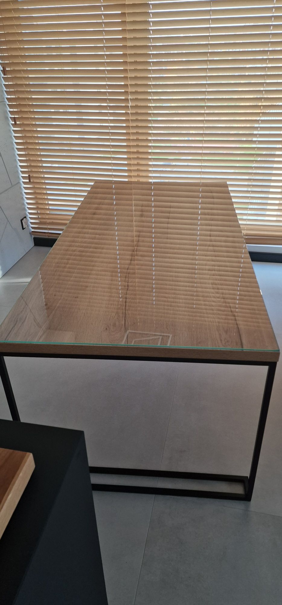 Stół 180x90 dąb halifax szkło