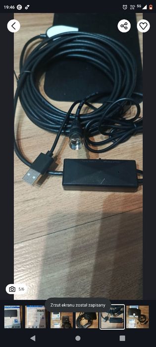 Antena TV ultra cienka,wewnętrzna, przenośna,ze wzmacniaczem.