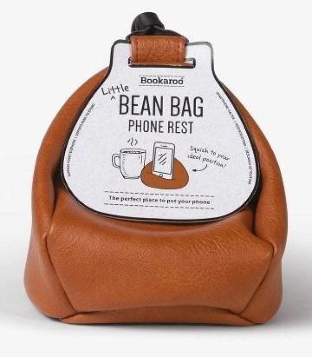 Bookaroo Bean Bag Pufa pod smartfon - brązowa oprawa: folia