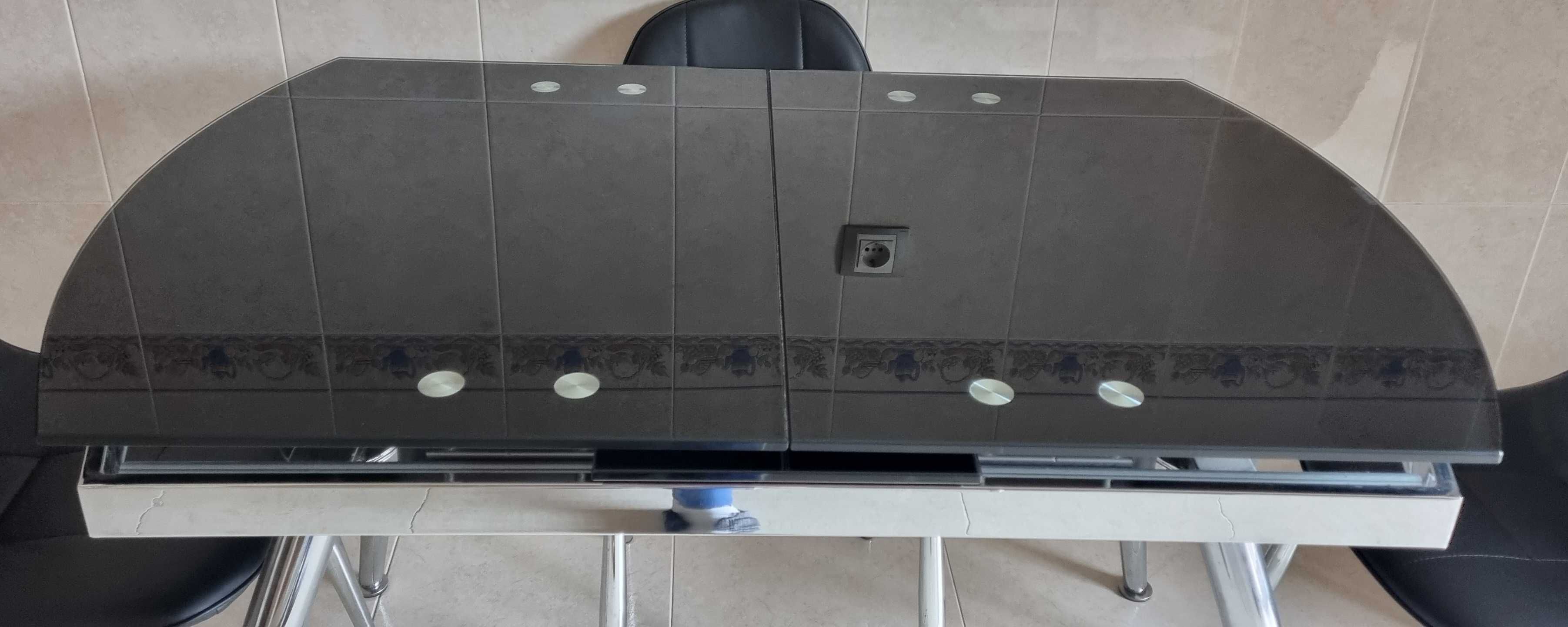 Mesa vidro  Preto