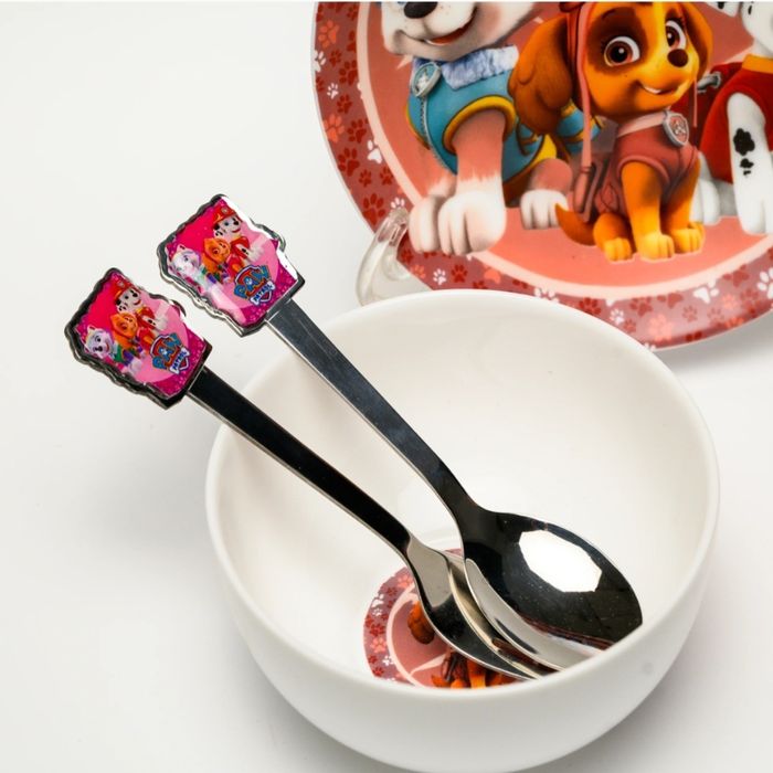 Дитячий набір посуду "Щенячий патруль"для дівчинки