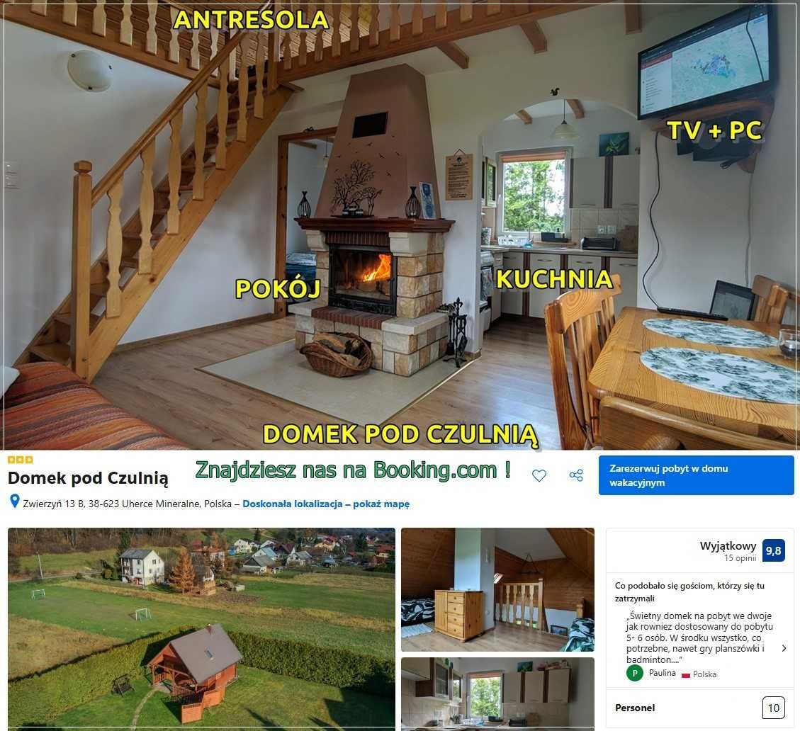 Domek pod Czulnią w Bieszczadach i pokoje Solina Polańczyk dla rodzin