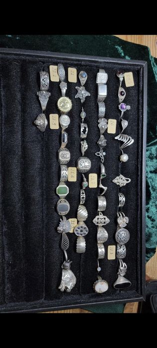 Срібні вінтажні каблучки перстні серебряные кольца