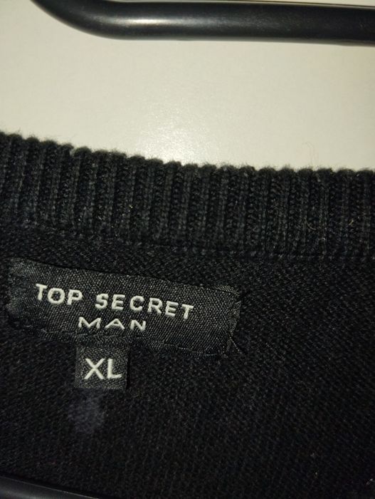 Top Secret czarny sweterek męski casual XL
