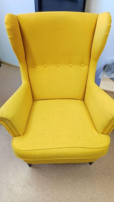 Fotel Uszak Ikea żółty