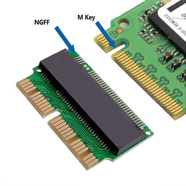 Adaptador/Conversor M.2 NVME SSD 12 + 16 pinos M.2 NGFF Para MacBook