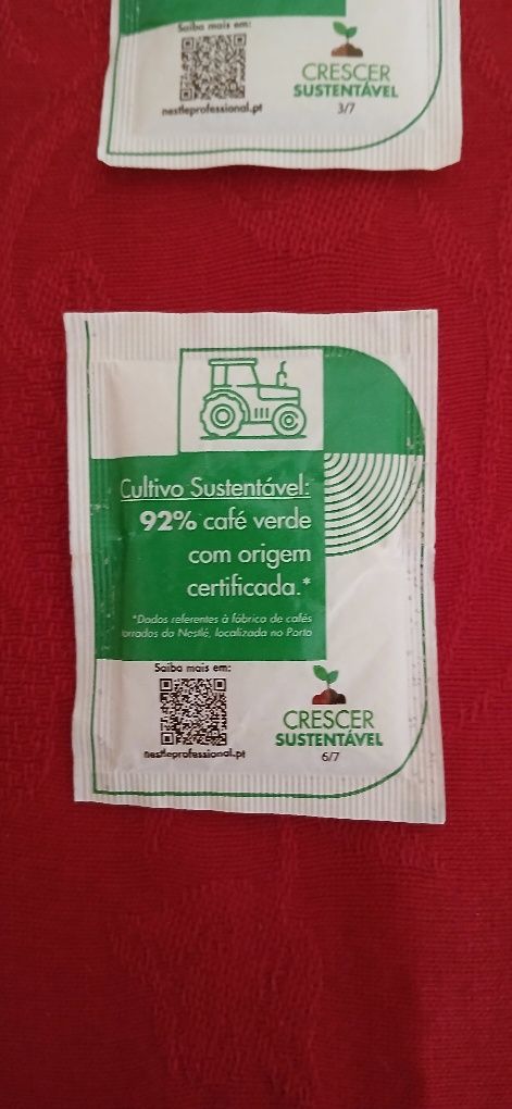 Pacotes de açúcar Crescer Sustentável