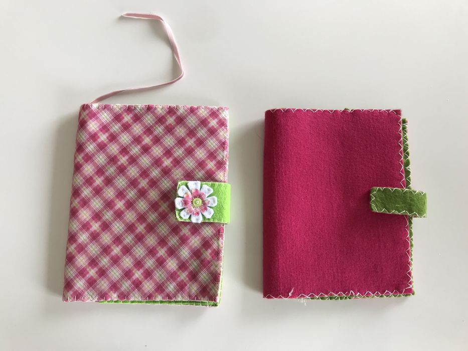 Capas de livros em felcro feitas à mão