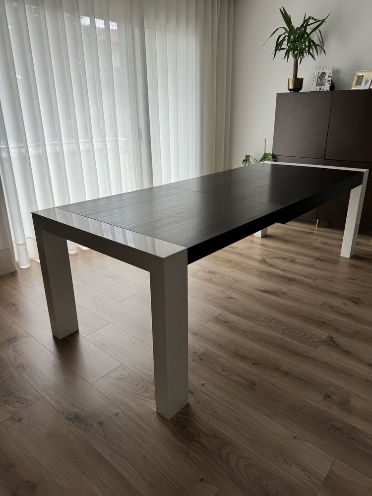 Mesa de jantar Carvalho wenge e lacado branco