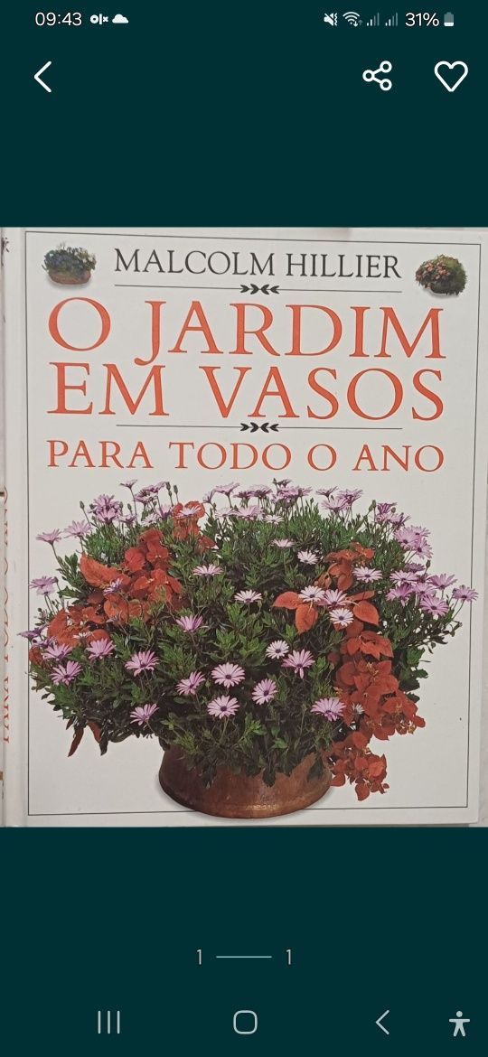 Flores Jardim em Vasos Excelente Livro