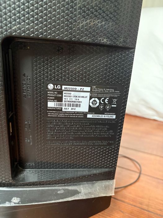 Monitor LG M2232D-PZ - para tv ou pc