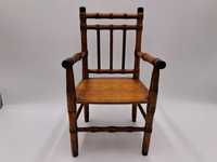 Krzesełko dla lalek patyczak drewniany fotel a la bambus