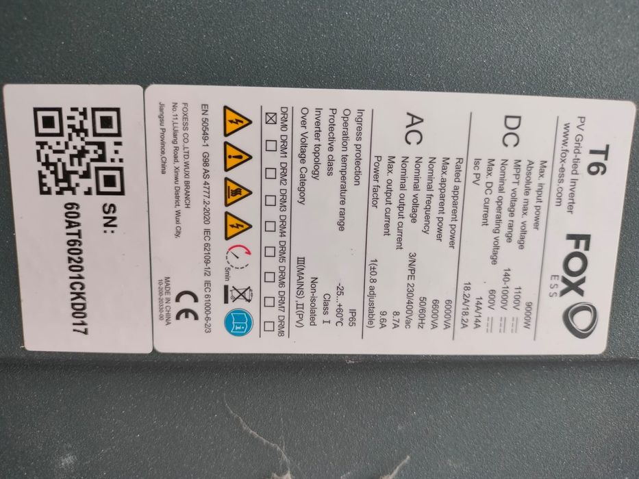 Falownik Foxes do fotowoltaiki 6kV