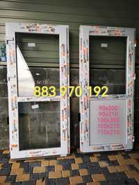 Drzwi PCV  Sklepowe wejściowe  garażowe 90x200 90x210 100x200 100x210