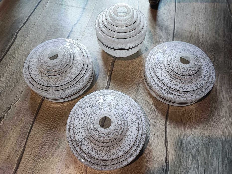 Art deco,niklowany mosiężny żyrandol