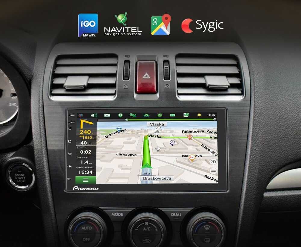 Автомагнитола Pioneer DMH G7HD, GPS, 4/32GG, IPS, 4x60W + рамка