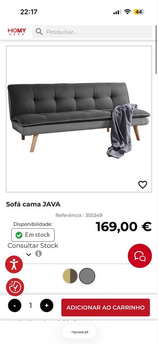 Sofá cama praticamente novo