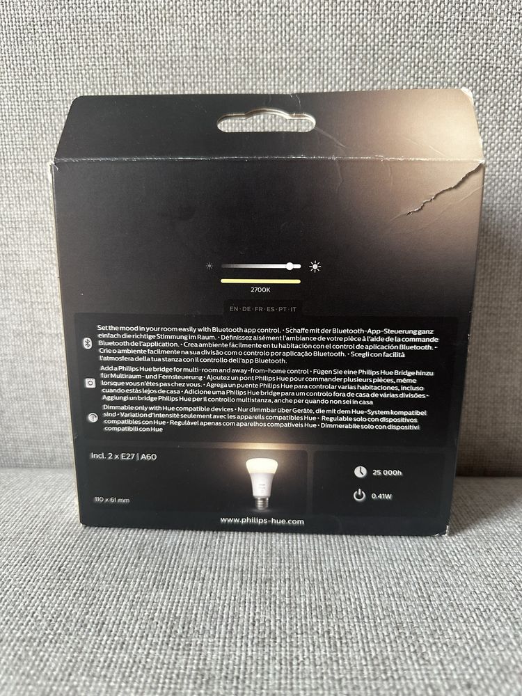 Philips hue 800 White - dwie żarówki e27