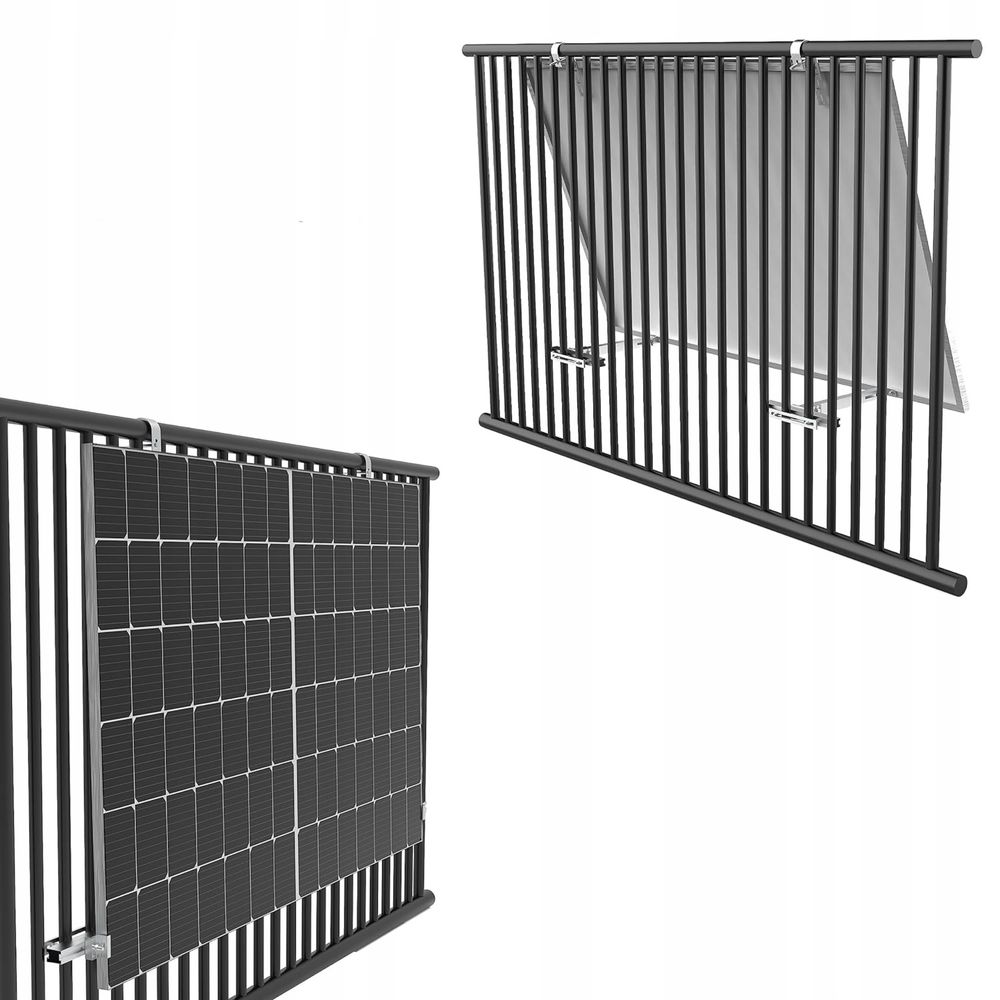 Uchwyt do paneli słonecznych LEICKE z aluminium, kąt 0 lub 15-30
