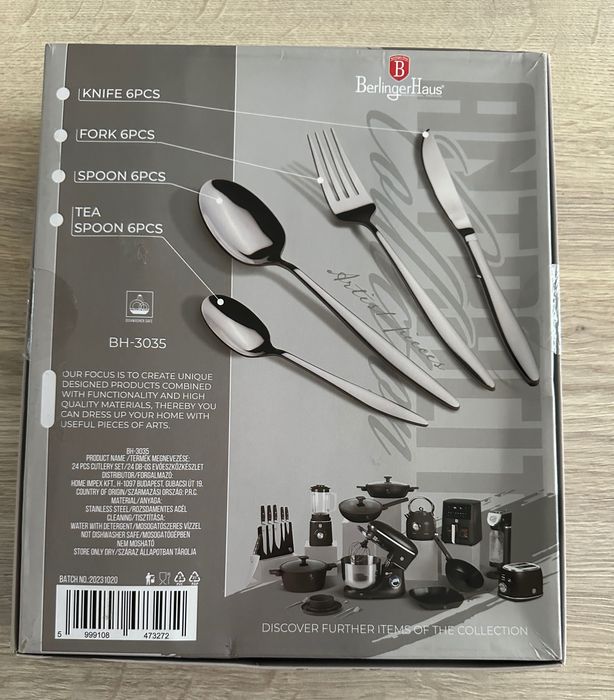 Zestaw sztućców 24 sztuki, stal nierdzewna Berlinger Haus BH 3035