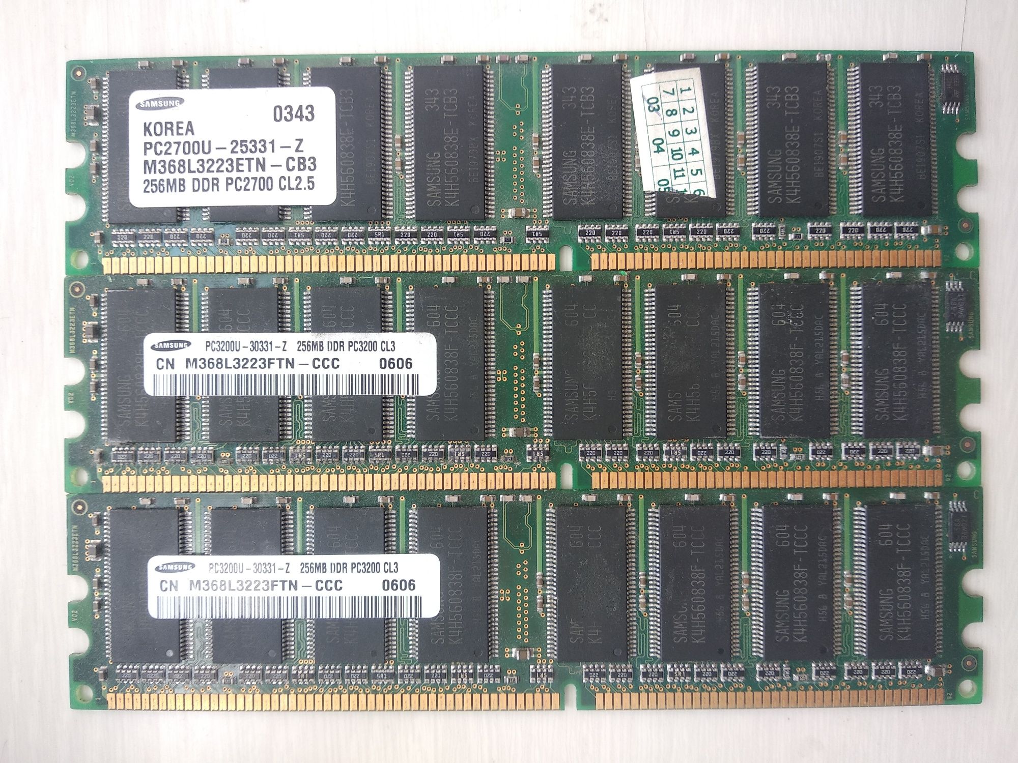 RAM/ОЗУ Оперативна пам'ять Samsung DDR1 256 Мб