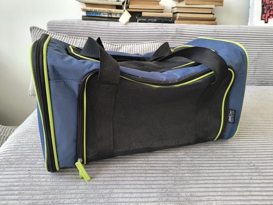 Transporter na kota/psa, na ramię do auta AniOne, granatowa torba tran