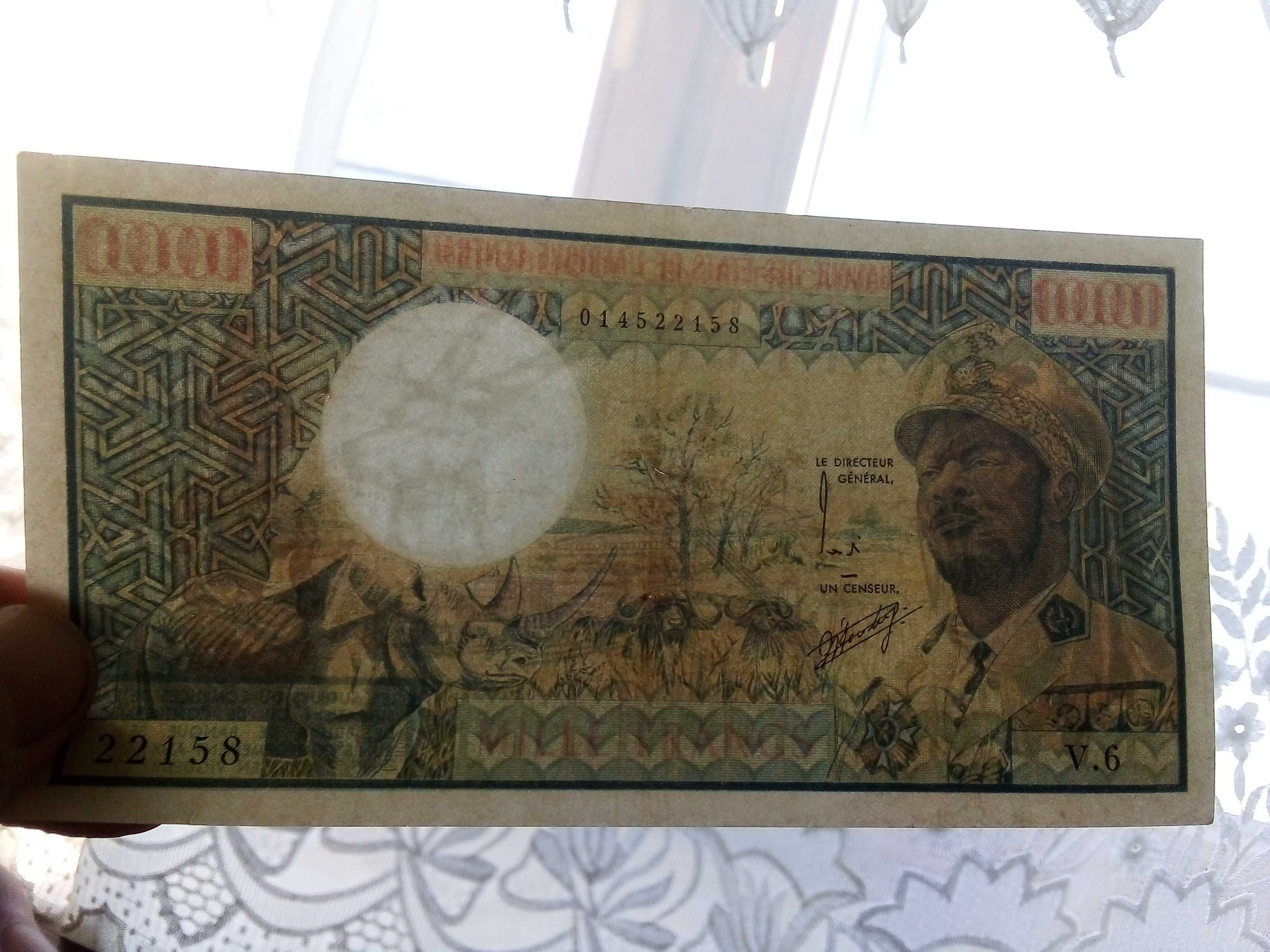 Banknot 1000 franków Republika Środkowoafrykańska