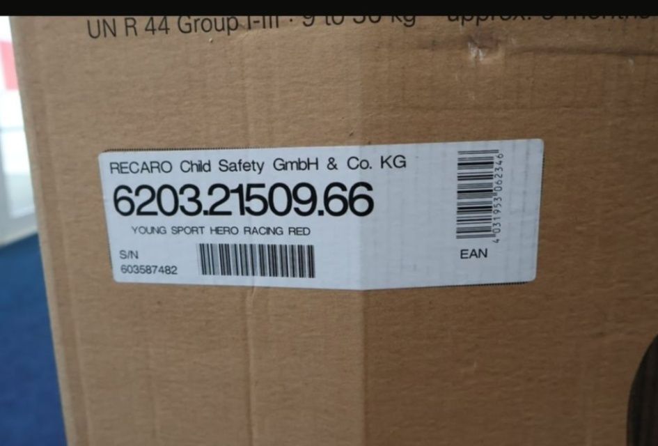 RECARO nowy fotelik samochodowy dla dziecka. 9-36 kg.
