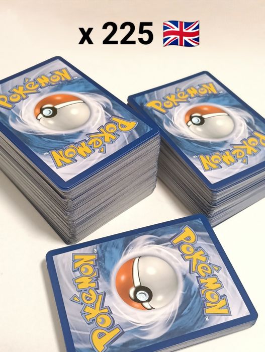 Lote 225 cartas Pokémon originais inglês